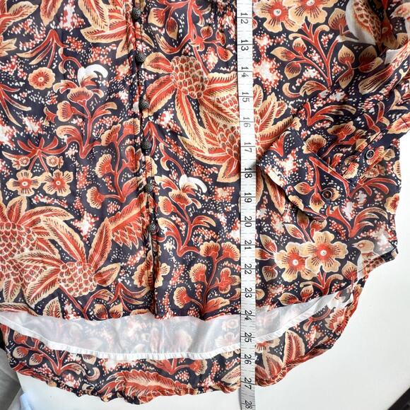 PILCRO ANTHROPOLOGIE New Tavi Floral Small Long Sleeve Blouse - Picture 11 of 11